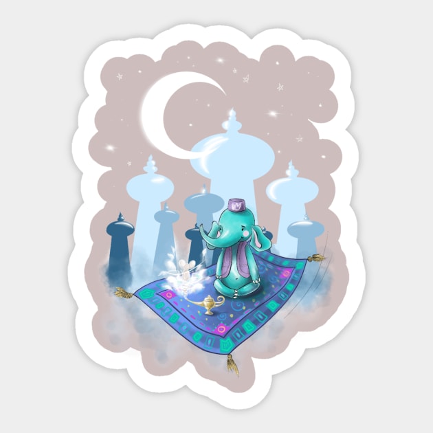 Elephant Tiffan Aladdin Sticker by Elephant Tiffan 